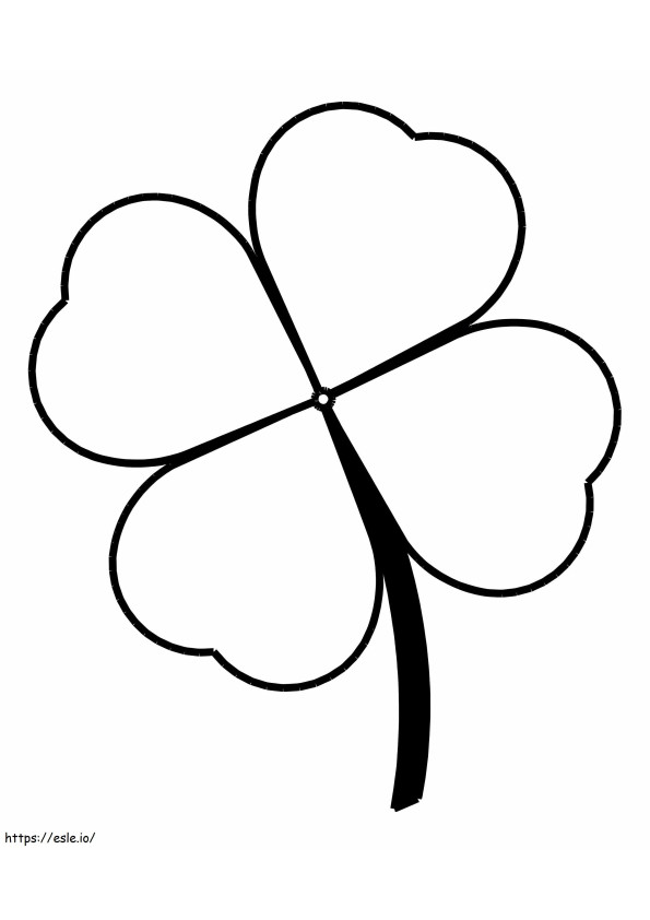 Nice Clover coloring page