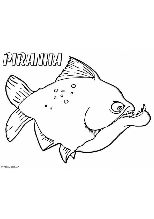 Piranha periculoasă de colorat