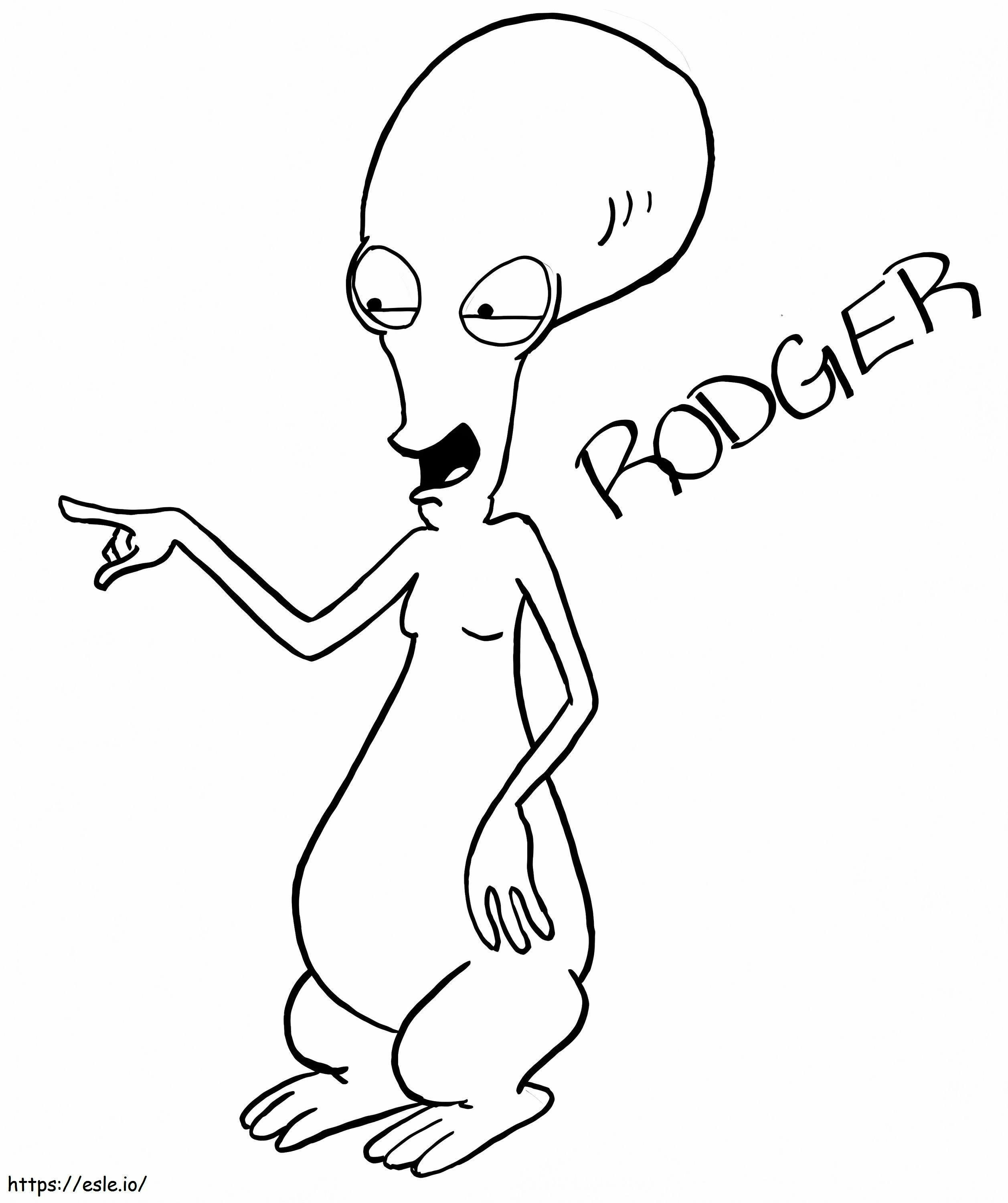 Roger From American Dad coloring page