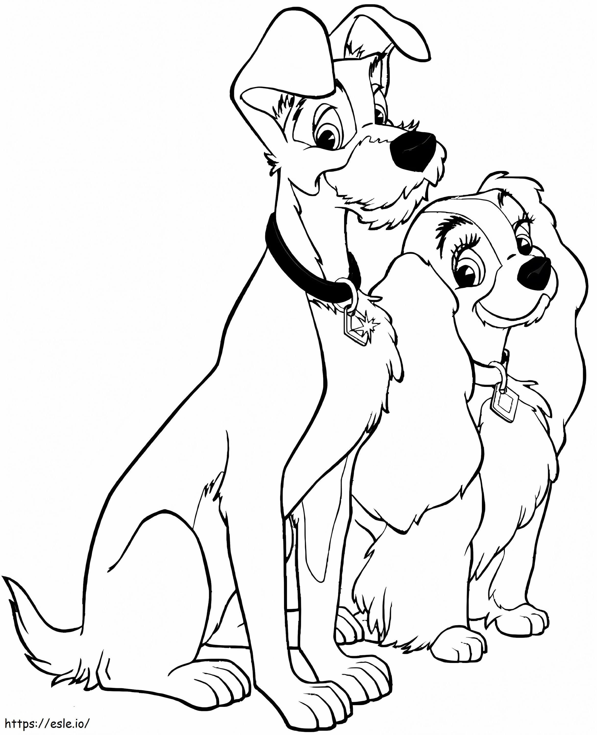 1552894189 Coloring For Kids The Lady And The Tramp 35852 coloring page