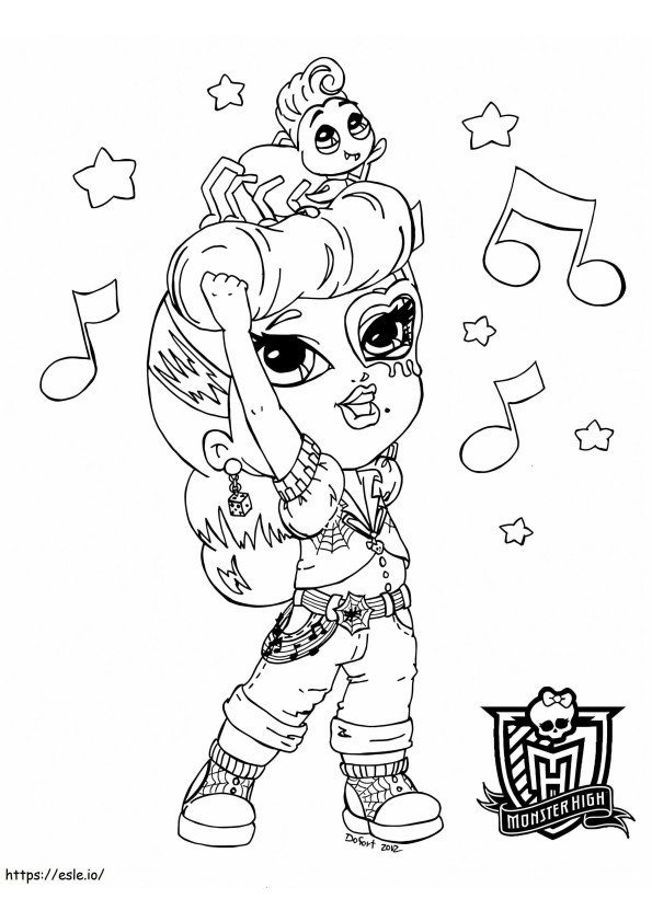 Coloriage Opérette Monster High Bébé à imprimer dessin