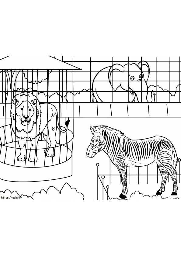 Yazdırılabilir Hayvanat Bahçesi Hayvanları boyama