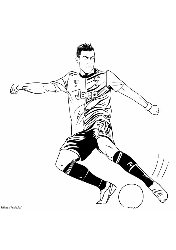 Coloriage Cristiano Ronaldo 5 à imprimer dessin