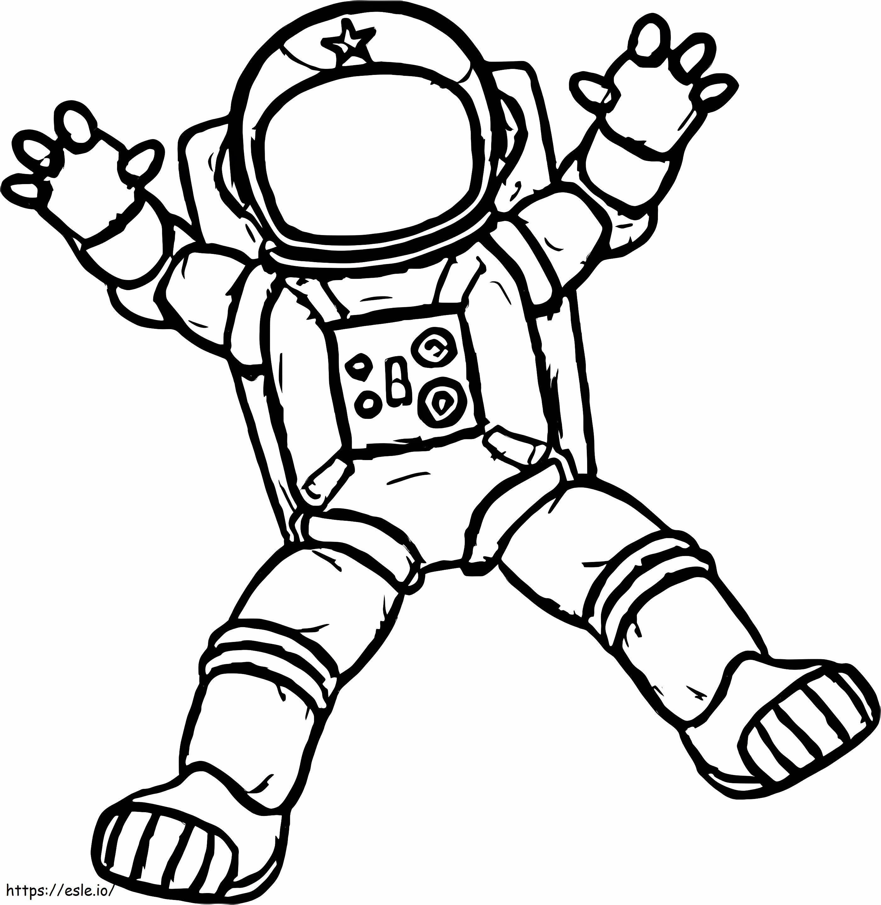 Coloriage Astronaute gratuit à imprimer dessin