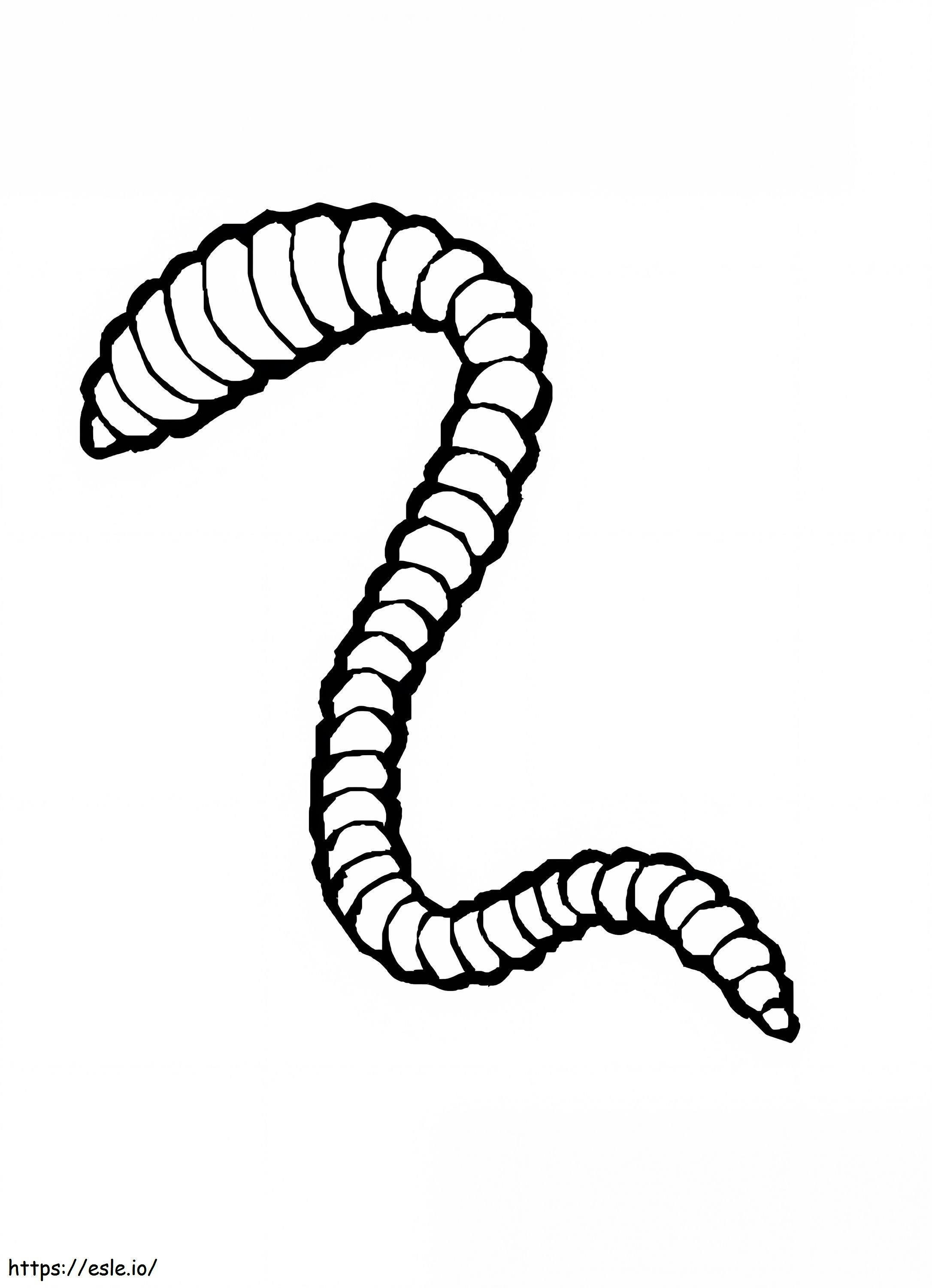 Earthworm 1 coloring page
