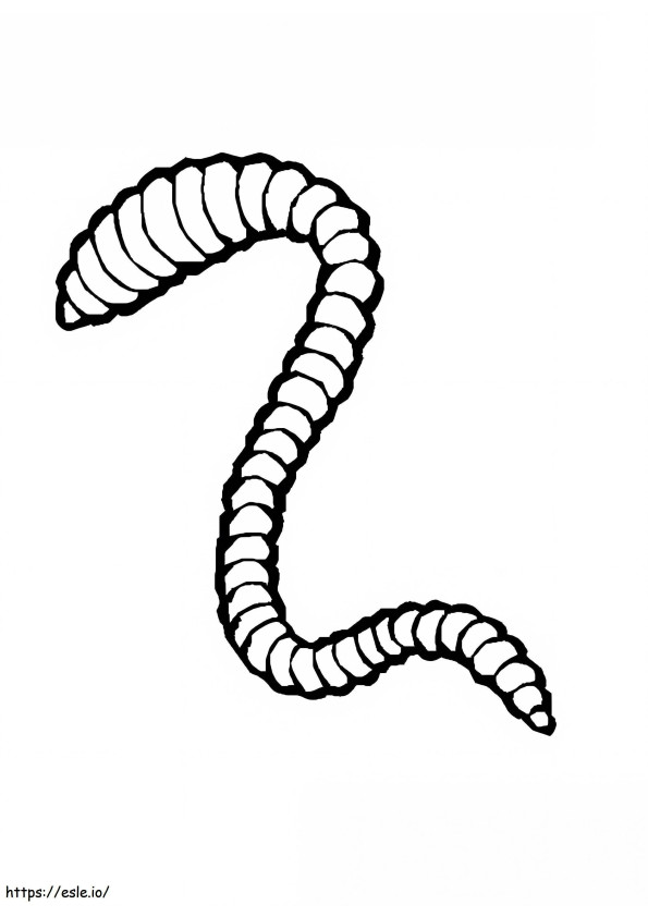 Earthworm 1 coloring page