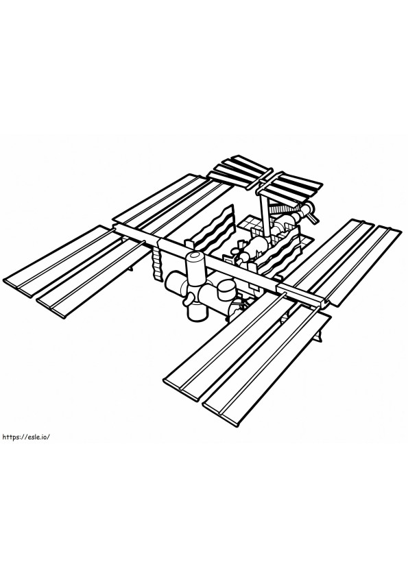 Iss International Space Station coloring page