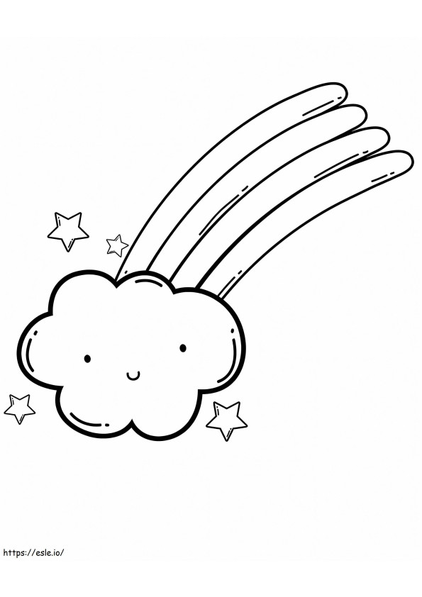 Rainbow Cloud coloring page