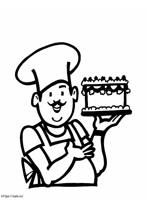 Fat Cook coloring page