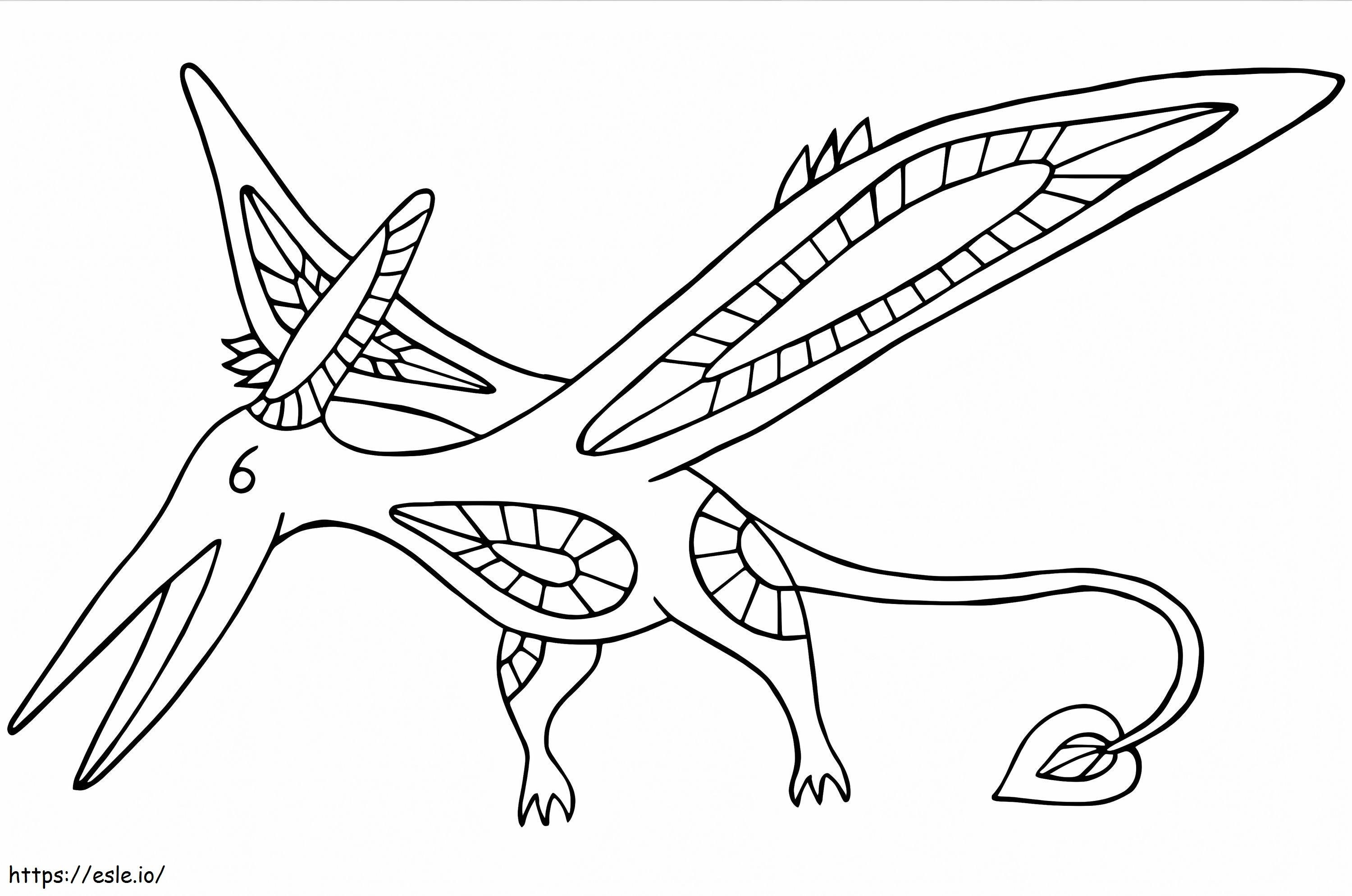 Pterodactylus Alebrije kleurplaat kleurplaat