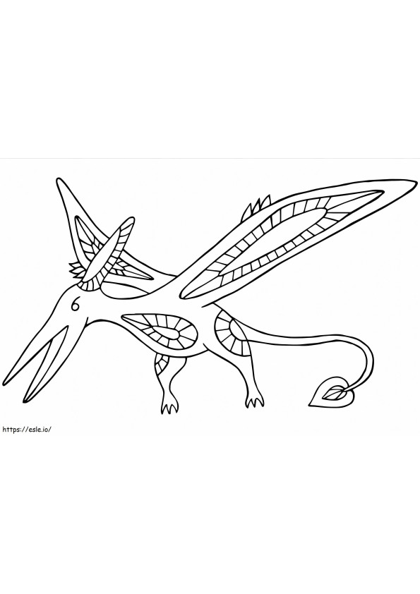 Pterodactylus Alebrije coloring page