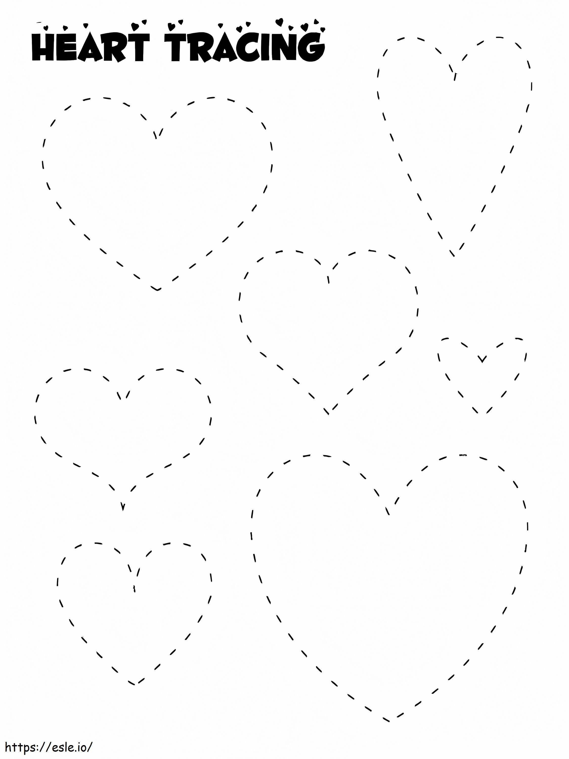 Heart Tracing coloring page