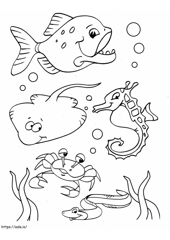 Cena do oceano para impressão gratuita para colorir