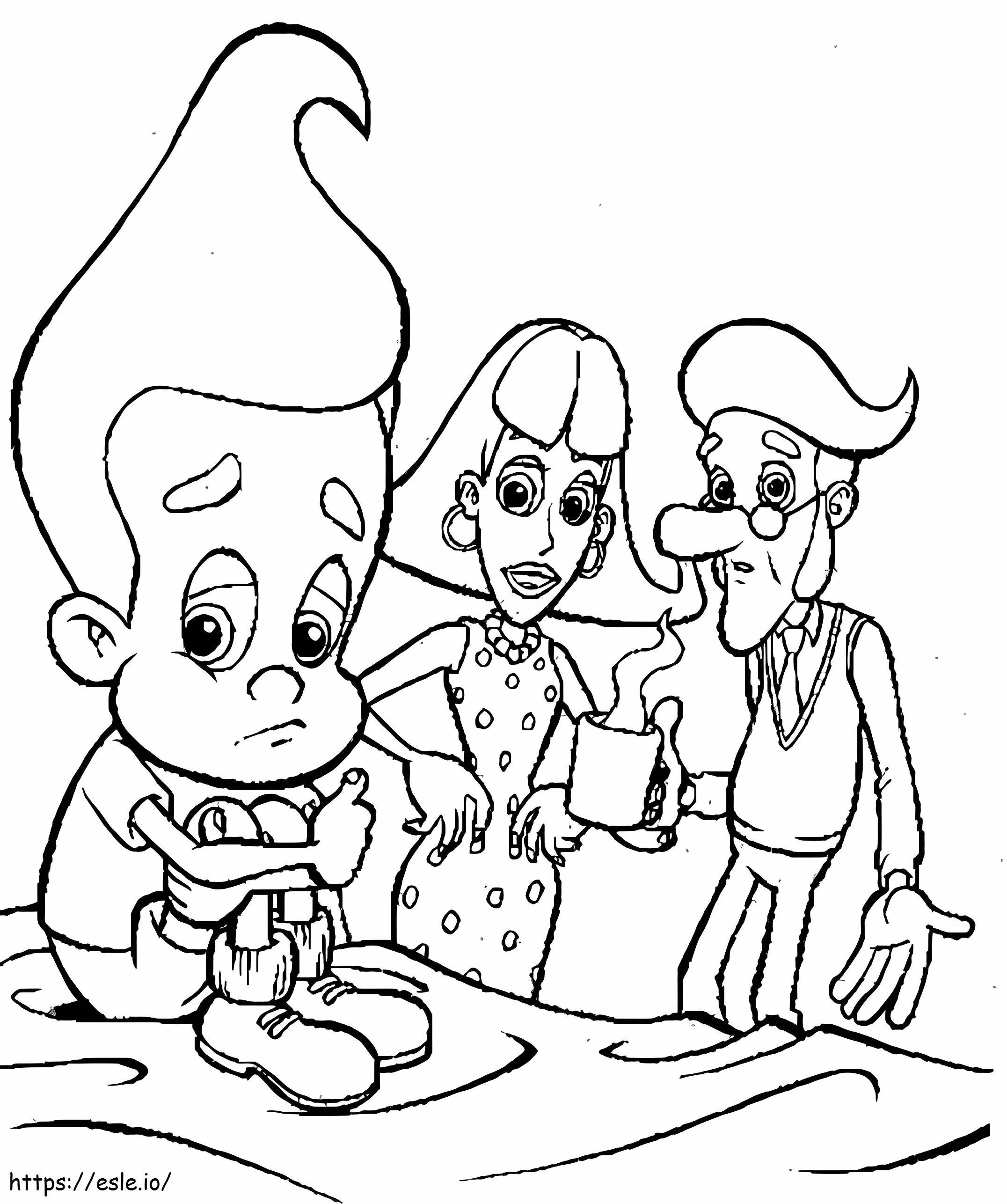 Sad Jimmy Neutron coloring page
