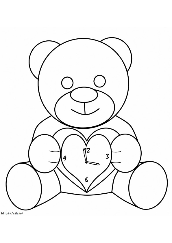 Jam Tangan Teddy Beruang Gambar Mewarnai