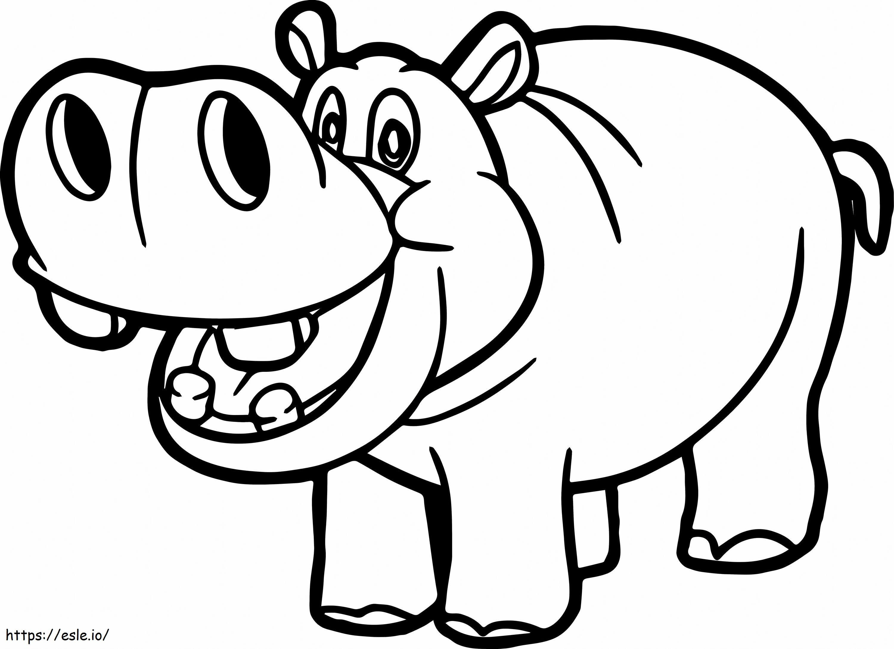 Coloriage 1548128583 Hippopotames Dessin de contour d'hippopotame de luxe chez Getdrawings Of Hippopotamus à imprimer dessin