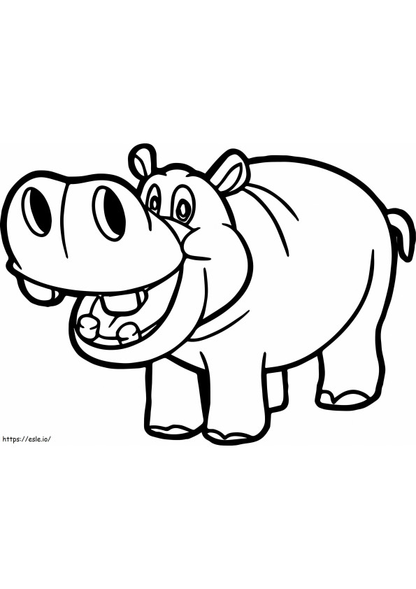 1548128583 Hipopótamos Dibujo De Contorno De Hipopótamo De Lujo En Getdrawings Of Hippopotamuses para colorear