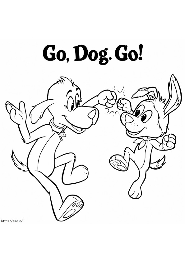 Scooch Pooch With Tag Barker coloring page