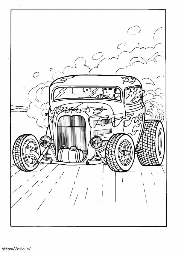 Hot Rod For Kids coloring page