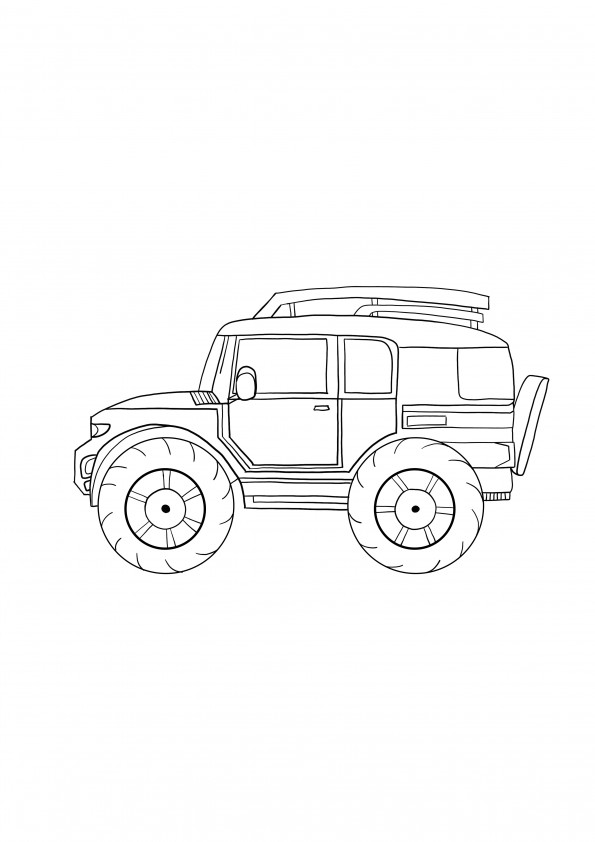 Jeep kostenlos ausmalen und ausdrucken