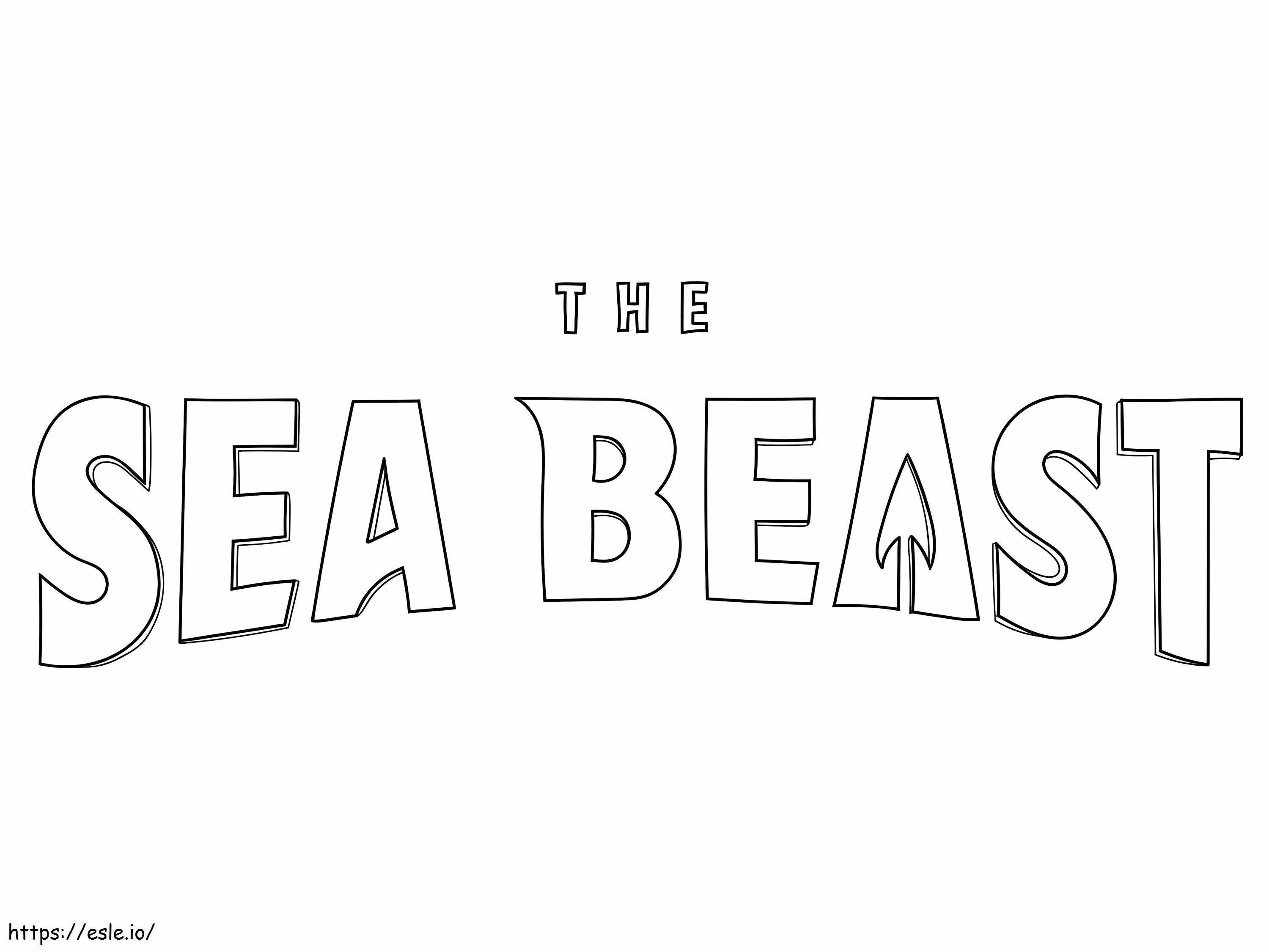Logotipo da Besta do Mar para colorir