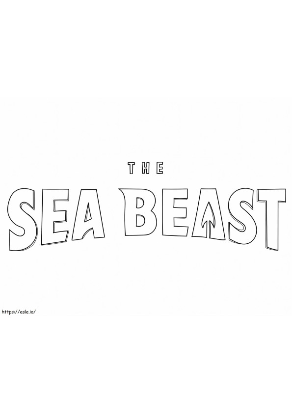 Logotipo de la bestia marina para colorear