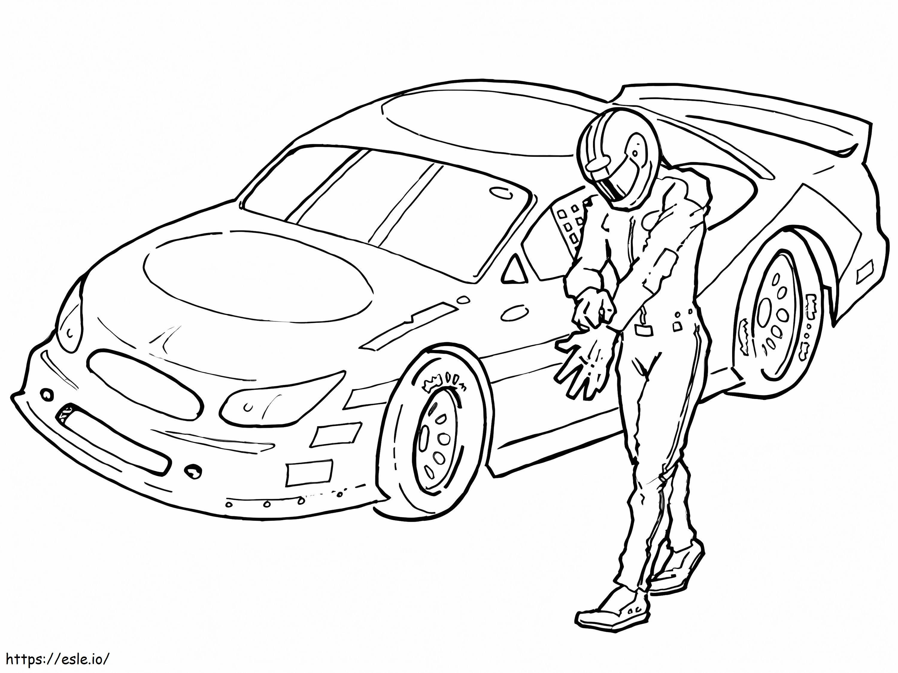 Nascar Driver coloring page