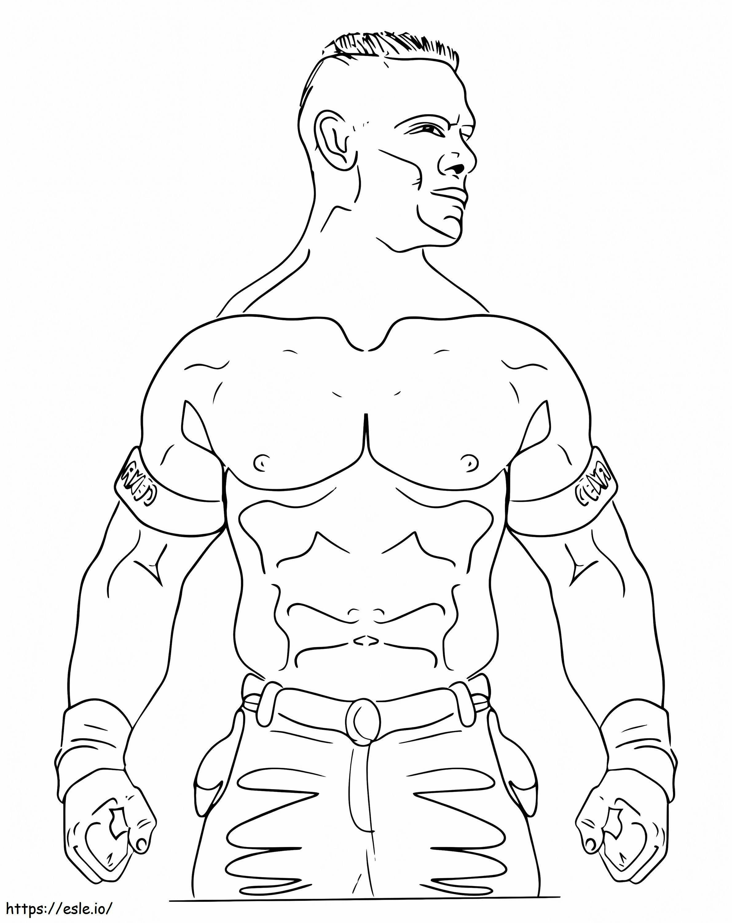 Coloriage John Cena 3 à imprimer dessin