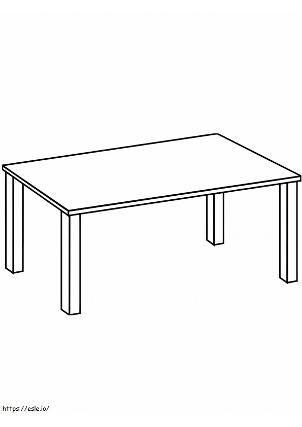 Low Table coloring page