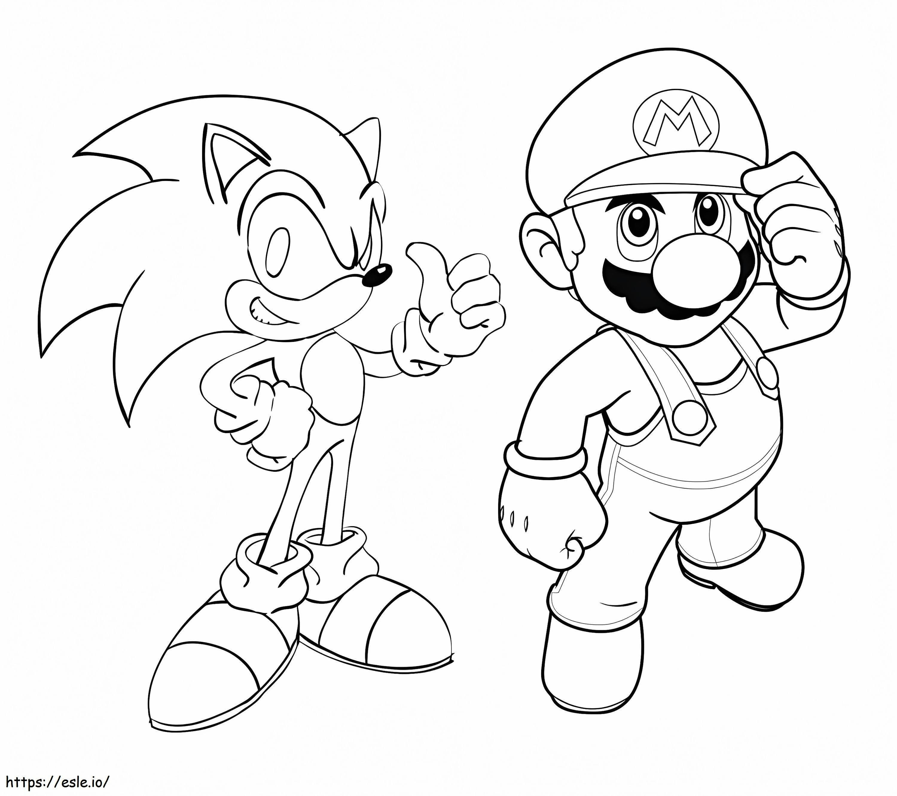Mario Et Sonic värityskuva