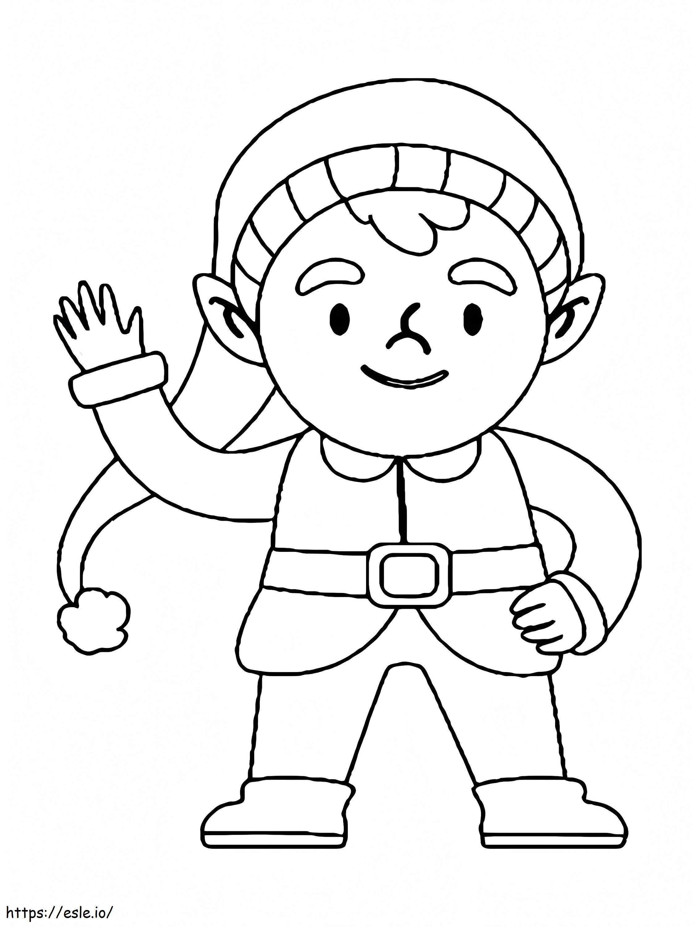 Coloriage Enfant Kawaii de Noël à imprimer dessin