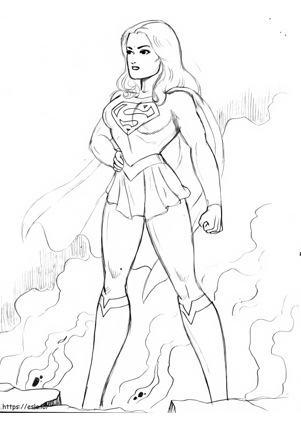 Supergirl 1 para colorir