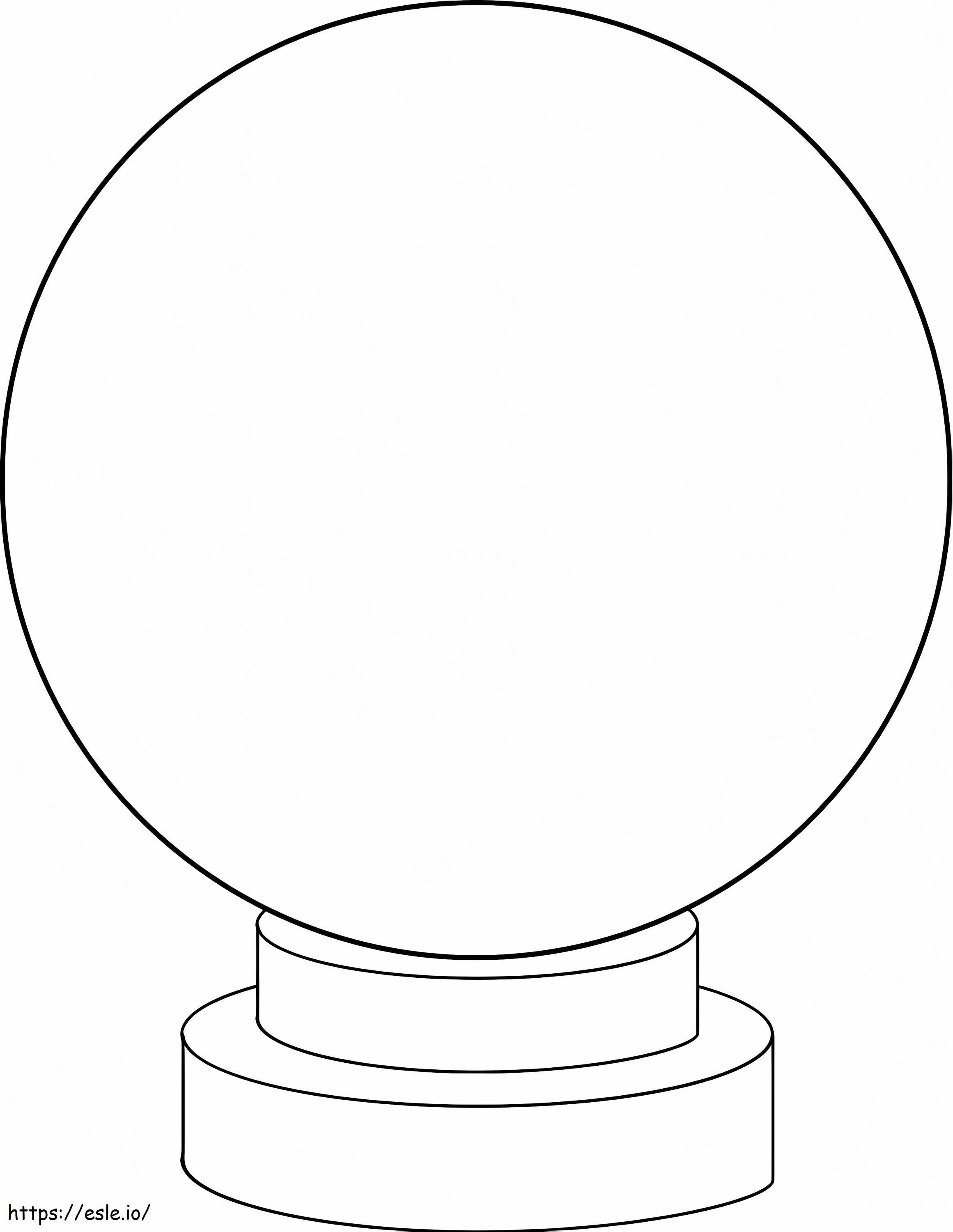 Easy Snow Globe coloring page