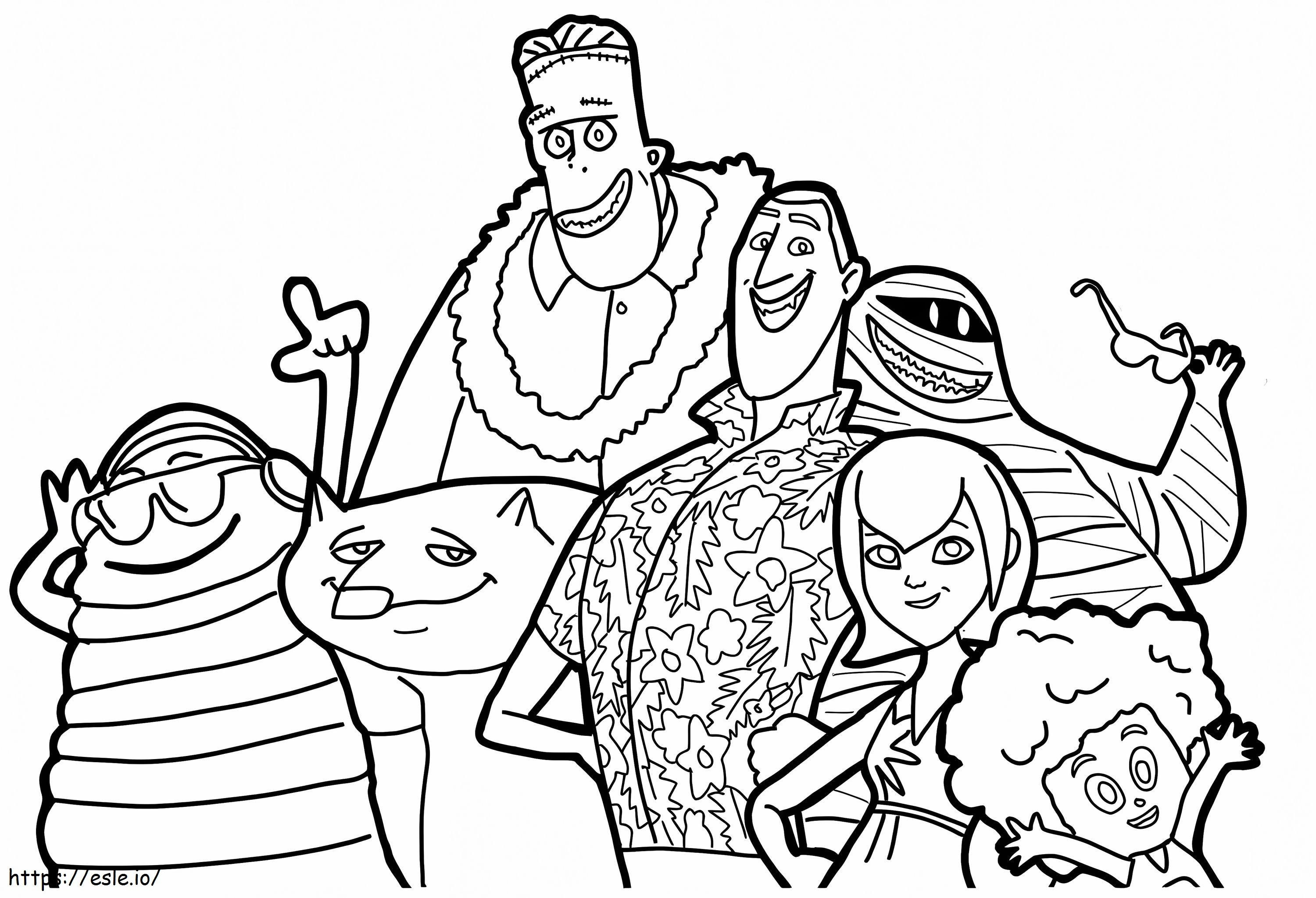 Drácula e seus amigos para colorir