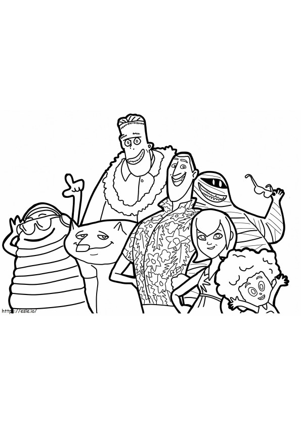 Dracula And His Friends coloring page