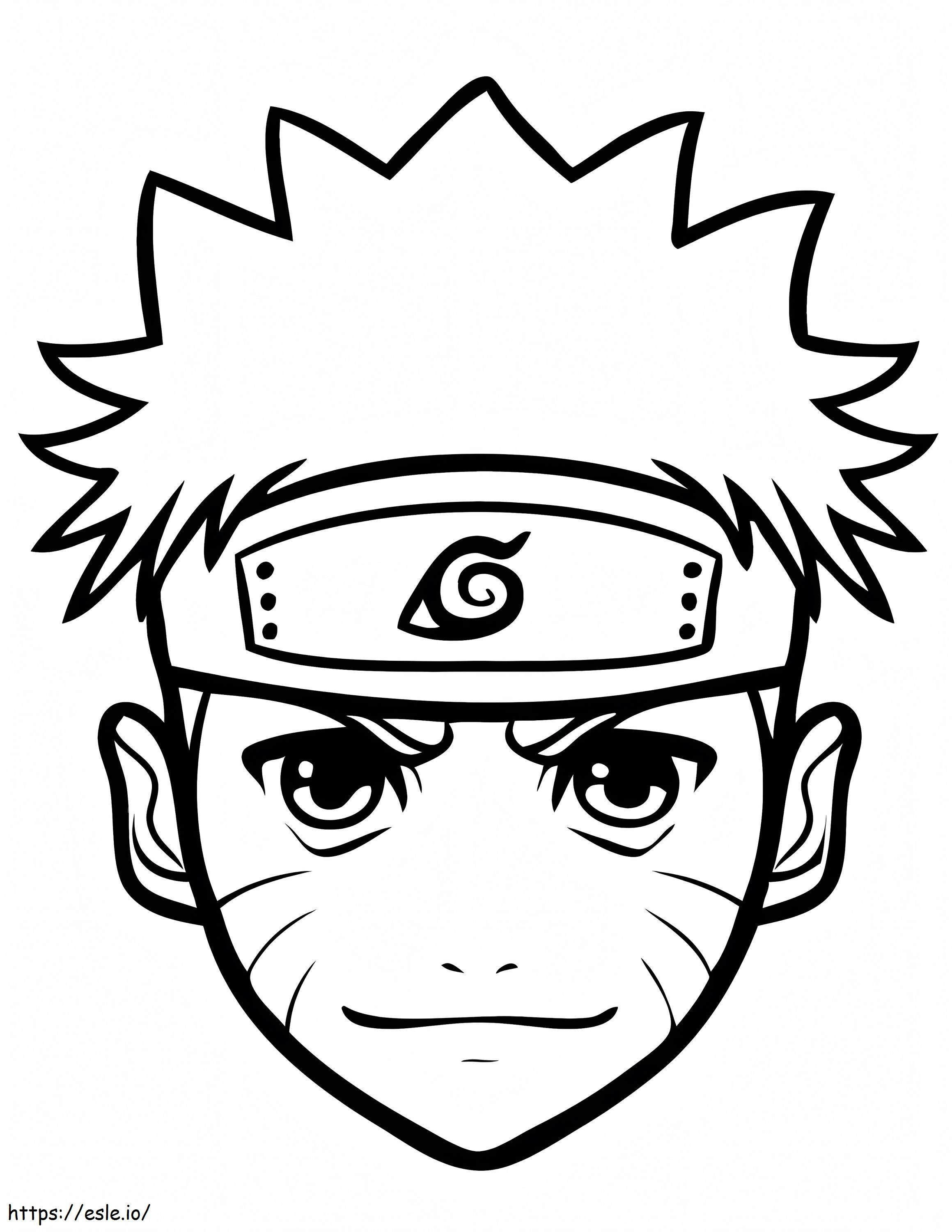 Rostro de Naruto para colorear