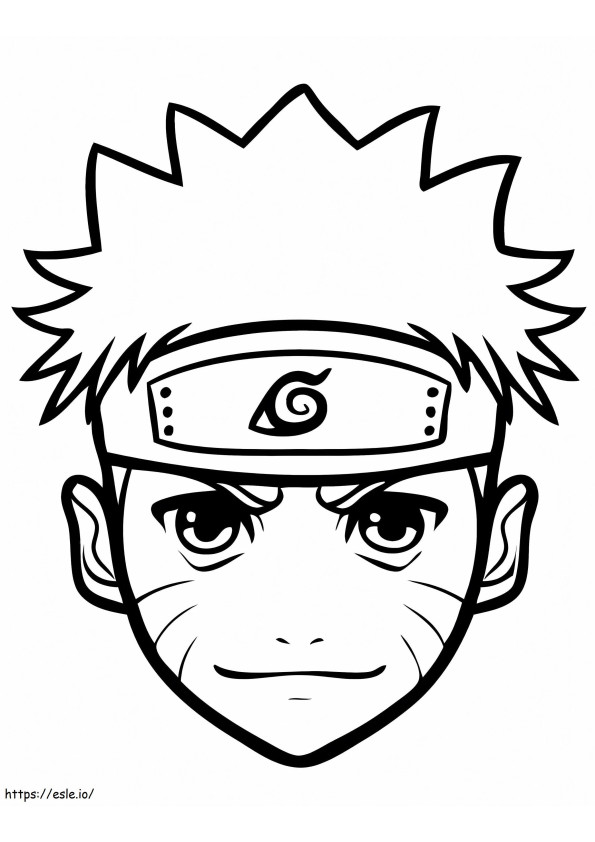 Coloriage Visage de Naruto à imprimer dessin