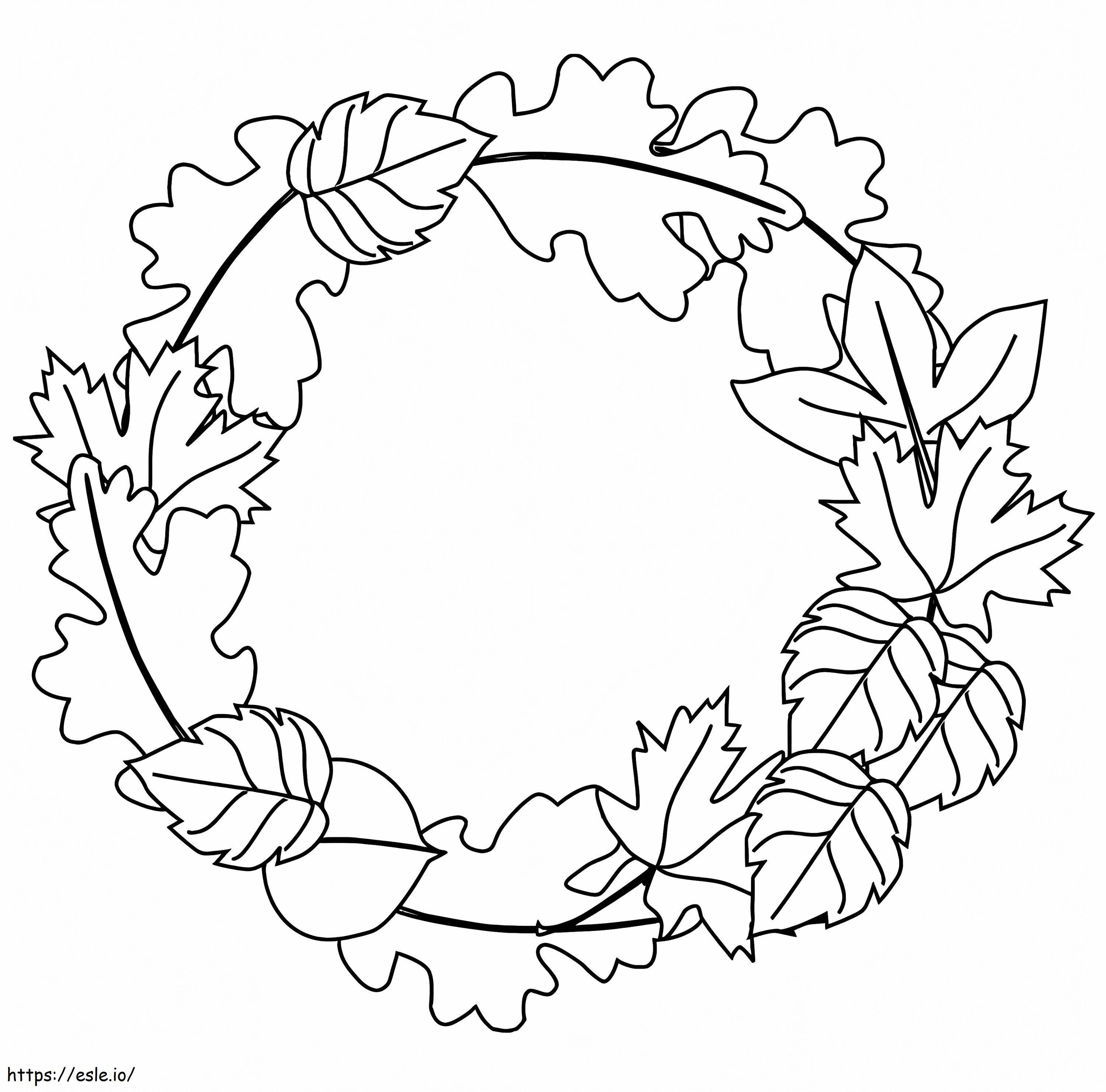 Fall Leaves 9 coloring page