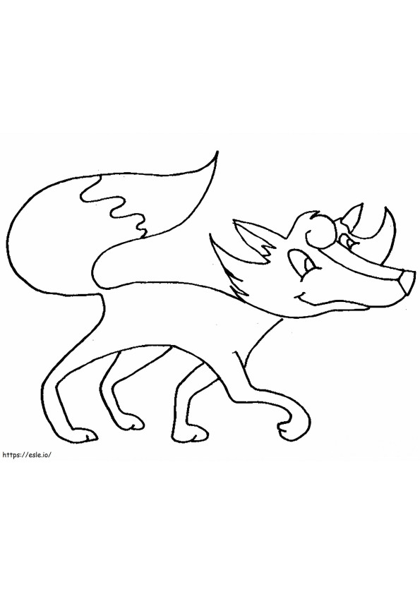 Cartoon Fox coloring page