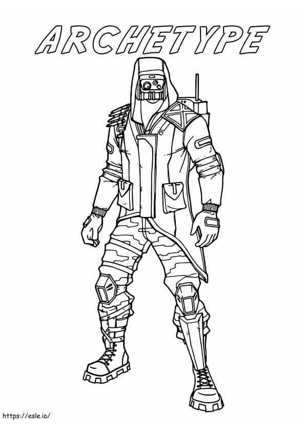 Archetype Fortnite coloring page