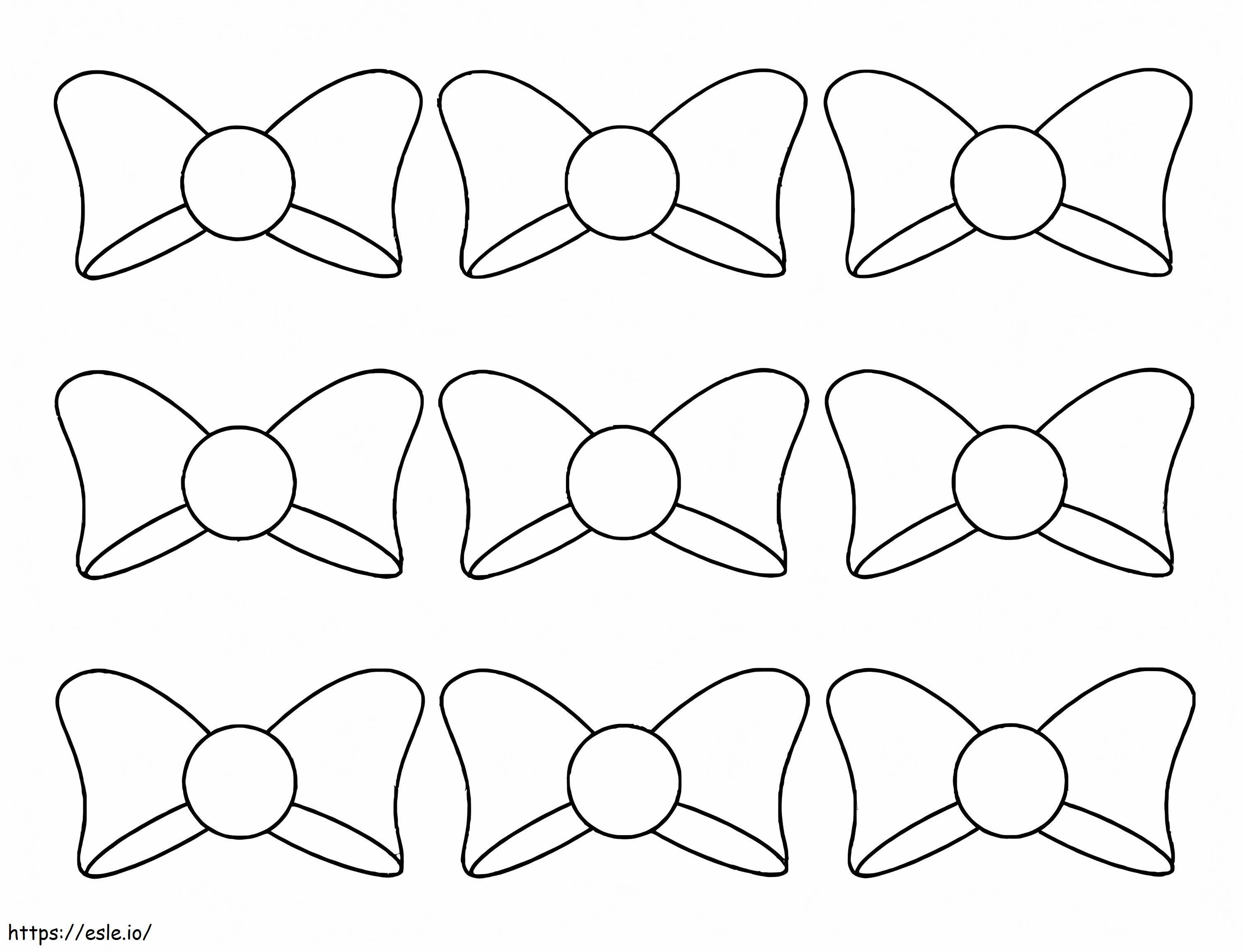 Bows coloring page
