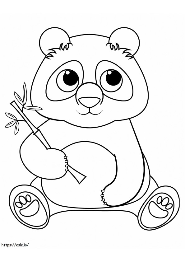 Cute Giant Panda coloring page