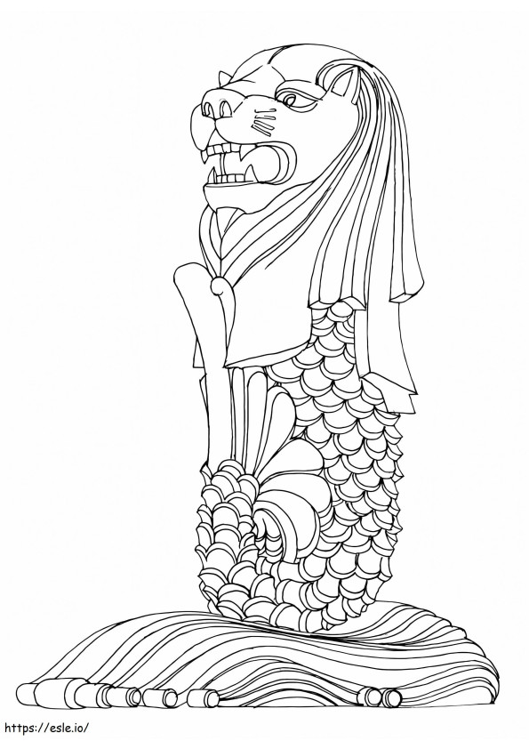 Merlion 1 coloring page