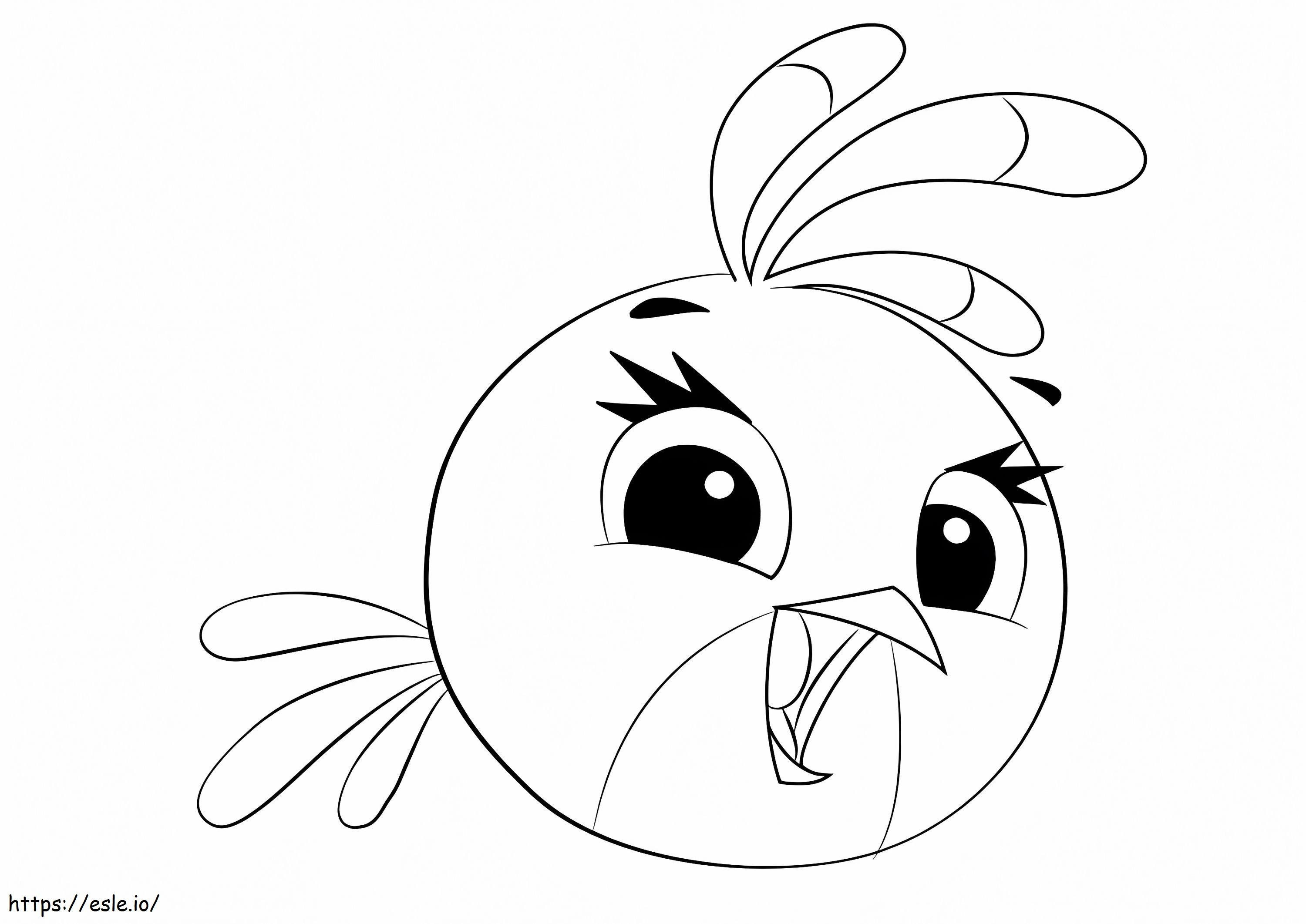 Angry Birds Stella hablando para colorear