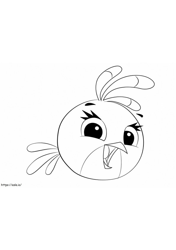 Angry Birds Stella hablando para colorear