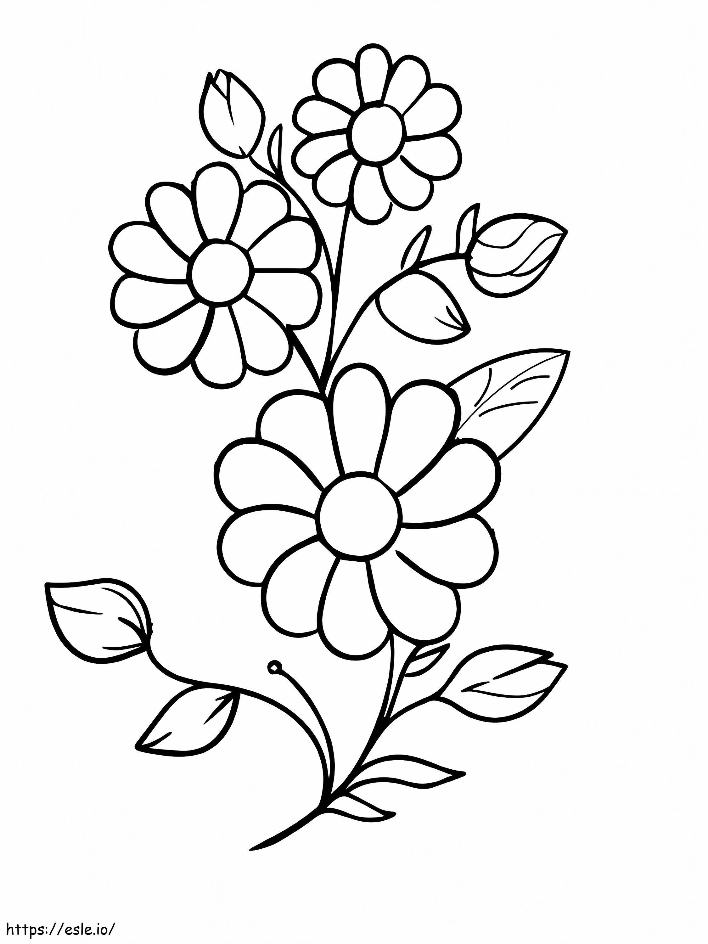 Aesthetic Flowers coloring page