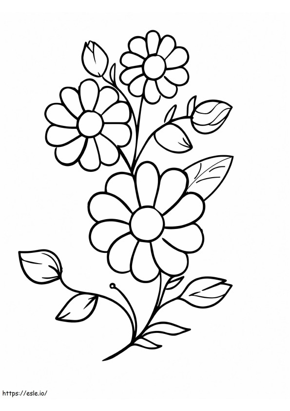 Aesthetic Flowers coloring page