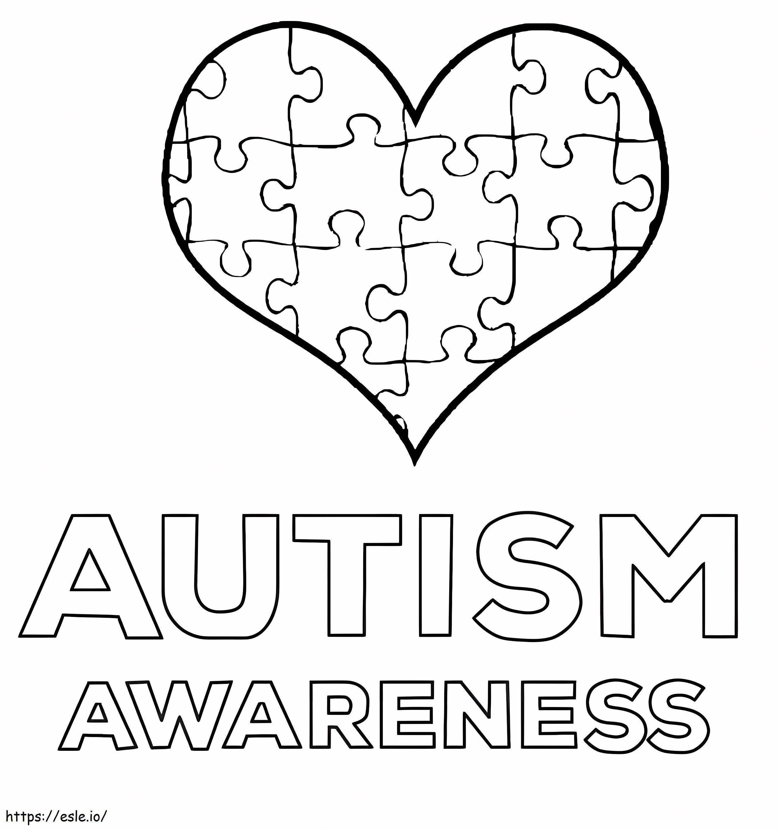 Free Printable Autism Awareness coloring page