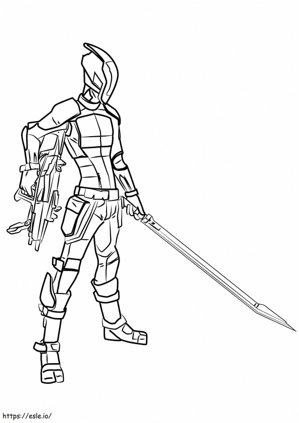 Zer0 From Borderlands coloring page