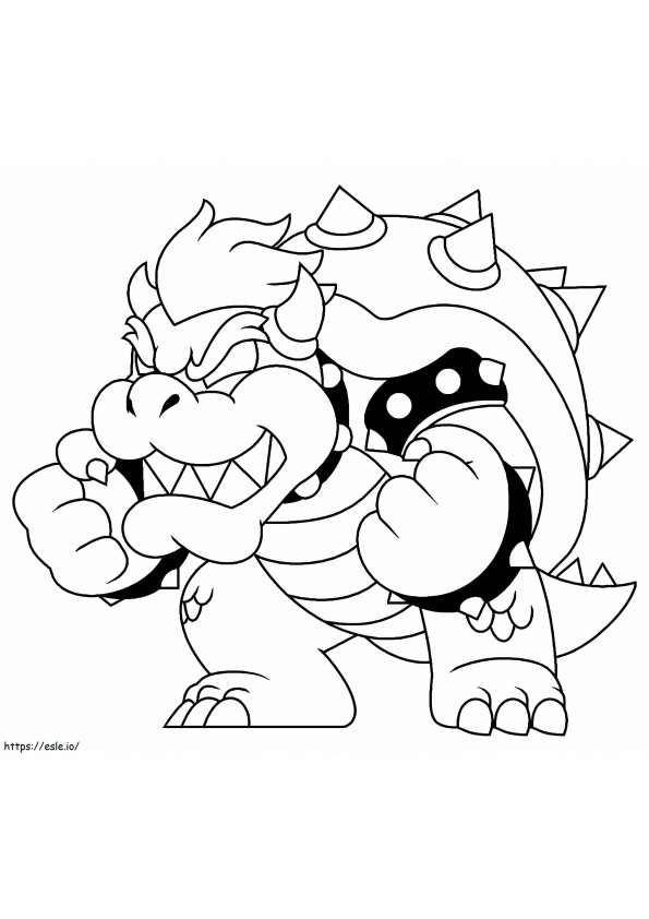 Bowser 1 coloring page